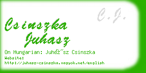 csinszka juhasz business card